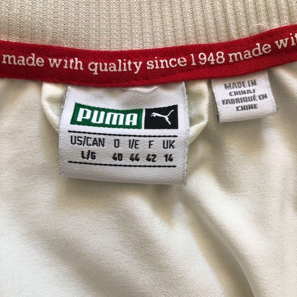 Puma Women’s Large Track Jacket - White/Red - Picture 3 of 6